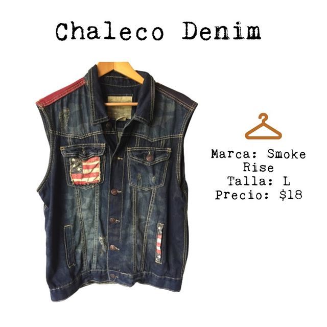 Chaleco denim talla medium a large con colores y tela en perfecto estado.
#batista #secondhand